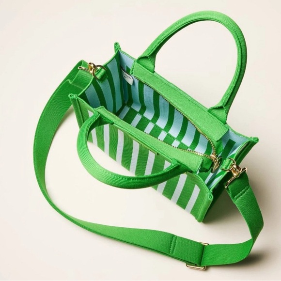 Kate Spade x Target Green/Blue Stripe Knit Crossbody Bag. NWT - Picture 5 of 5